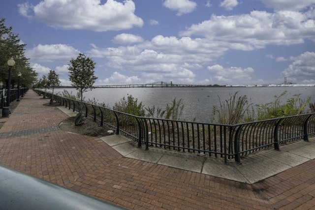 view of water feature