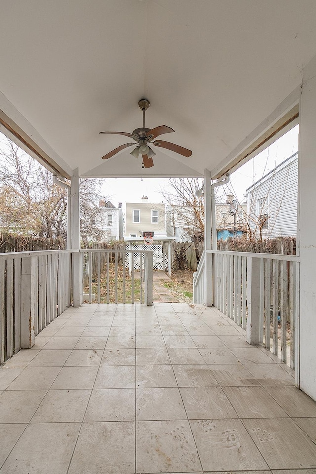 view of patio / terrace with ceiling fan