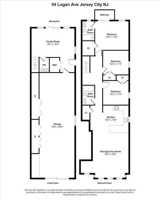 54 Logan Ave Unit 1, Jersey City, NJ 07306 - floor plan / room layout