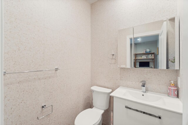 1163 Summit Ave Unit 1, Jersey City, NJ 07307 - bathroom featuring vanity and tile walls