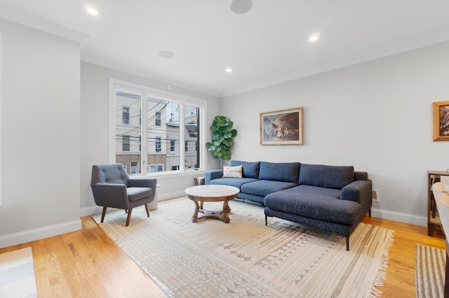 1163 Summit Ave Unit 1, Jersey City, NJ 07307 - living area with wood finished floors, crown molding, and recessed lighting
