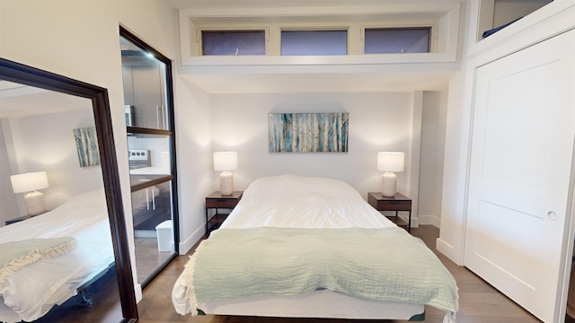 bedroom featuring hardwood / wood-style floors