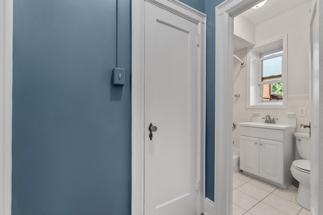 122 W 39th St Unit A4, Bayonne, NJ 07302 - full bath with tile patterned floors, vanity, and  shower combination