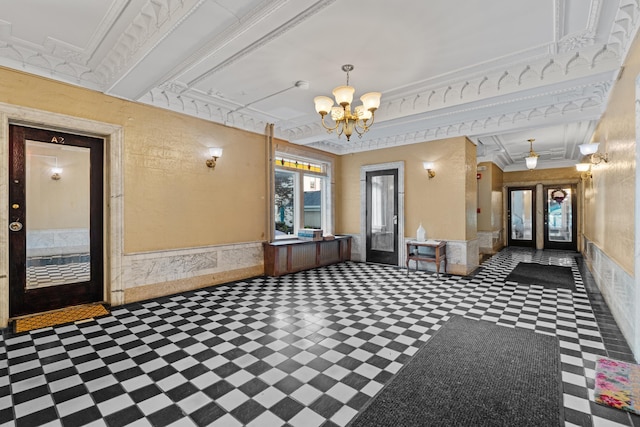 122 W 39th St Unit A4, Bayonne, NJ 07302 - common area featuring ornamental molding and a wainscoted wall