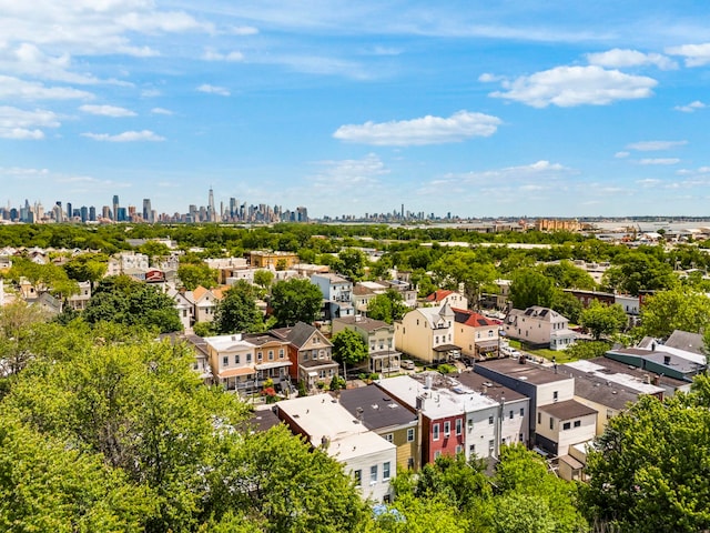 37 Pearsall Ave, Jersey City, NJ 07305 - drone / aerial view of city skyline