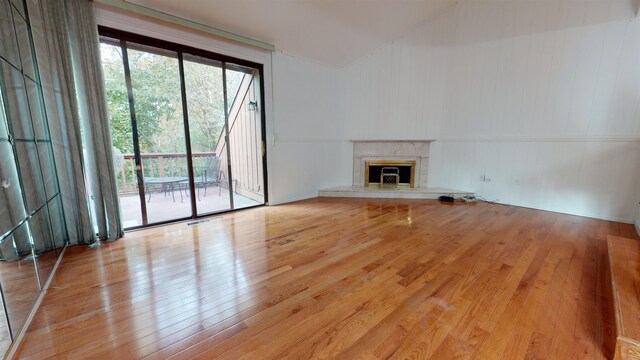 602 Sanderling Ct Unit 602, Secaucus, NJ 07094 - unfurnished living room with light wood finished floors and a premium fireplace