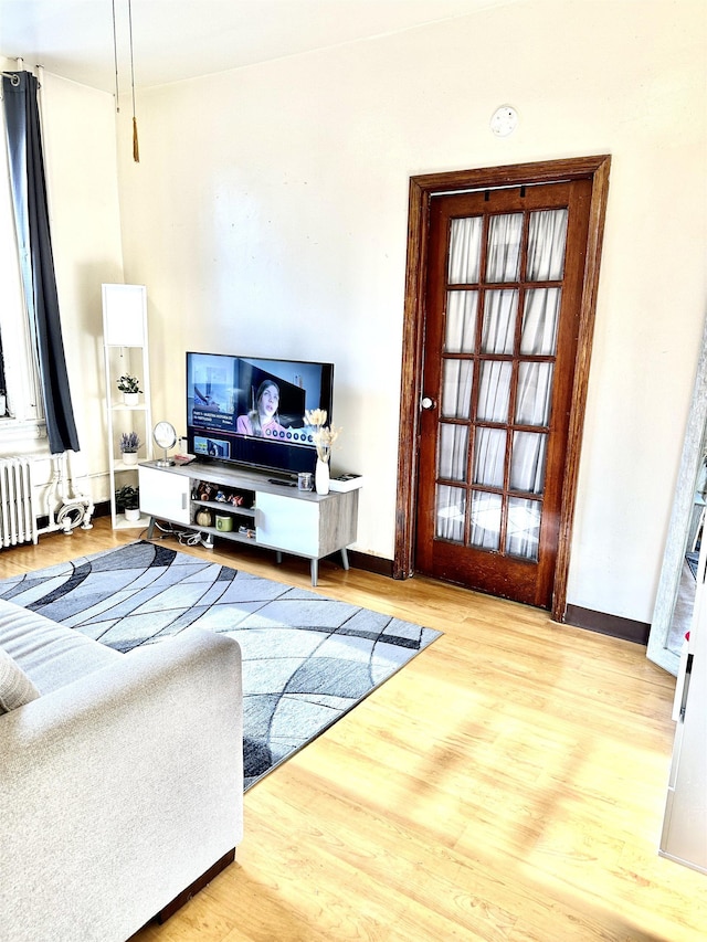 500 New York Ave, Jersey City, NJ 07087 - living area with wood finished floors and radiator