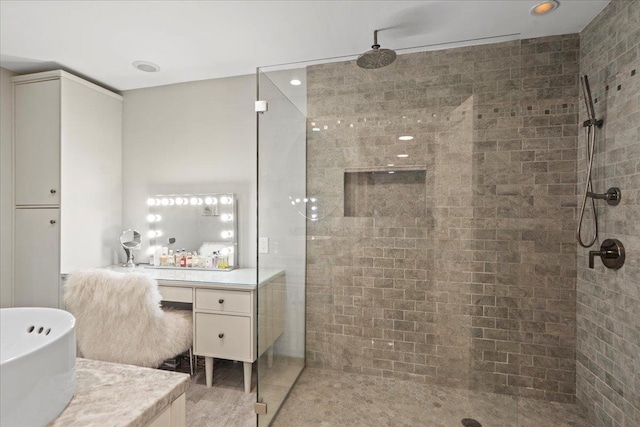 498 Teal Plz, Secaucus, NJ 07094 - full bath featuring a tile shower and vanity