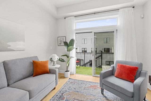 512 Jefferson St Unit 4R, Hoboken, NJ 07030 - living room featuring wood finished floors and baseboards