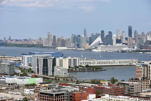 view of city featuring a water view