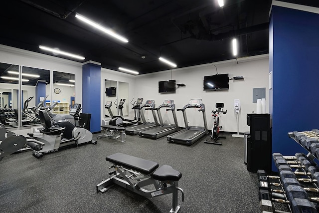 view of exercise room