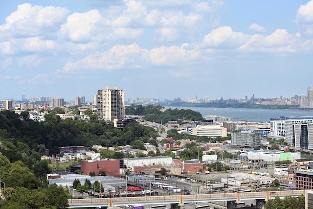 city view with a water view