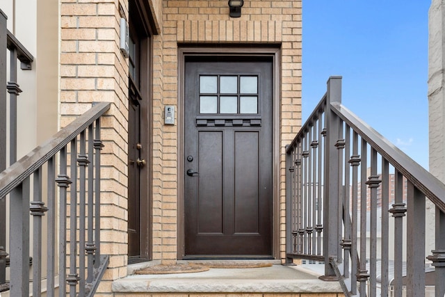 42 Grace St Unit 2, Jersey City, NJ 07307 - view of exterior entry with brick siding