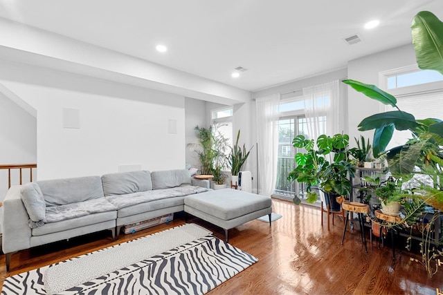 42 Grace St Unit 2, Jersey City, NJ 07307 - living area with wood finished floors and recessed lighting