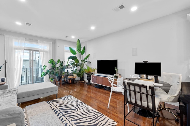 42 Grace St Unit 2, Jersey City, NJ 07307 - living room with recessed lighting and wood finished floors