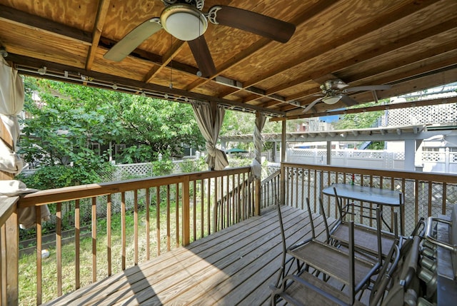 215 48th St Unit 101, Union City, NJ 07087 - wooden deck with ceiling fan