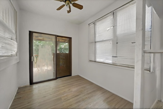 215 48th St Unit 101, Union City, NJ 07087 - unfurnished room featuring wood finished floors, ceiling fan, and baseboards