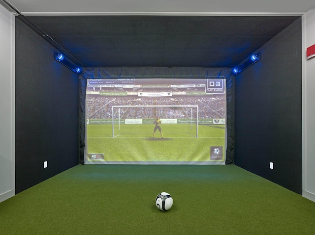 800 Ave At Port Imperial Unit 517, Weehawken, NJ 07086 - rec room featuring golf simulator and carpet floors