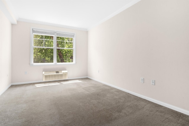 15 Freedom Way Unit 212, Jersey City, NJ 07305 - spare room featuring crown molding, an AC wall unit, and carpet