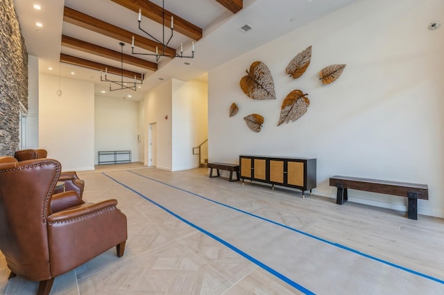 common area featuring stairway and visible vents