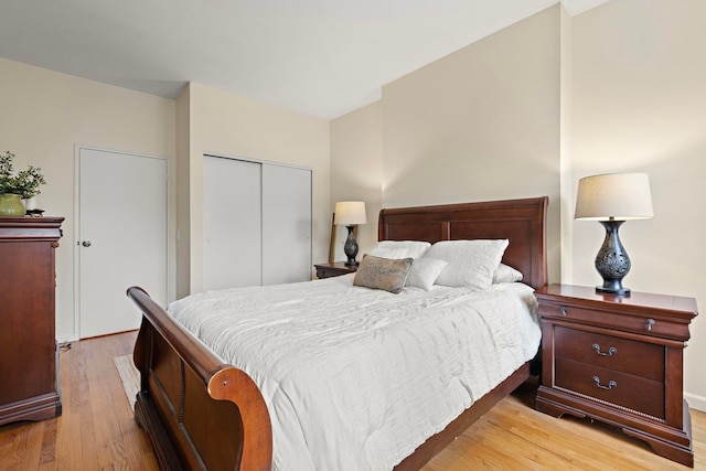 264 9th St Unit 3C, Jersey City, NJ 07302 - bedroom with light wood finished floors and a closet
