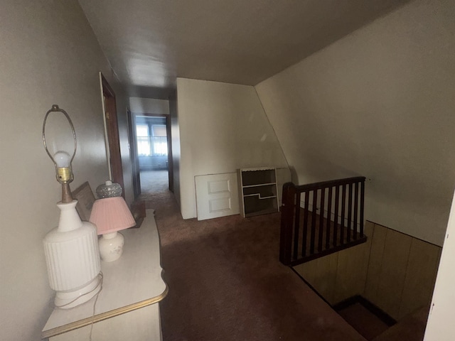 40 E 31st St, Bayonne, NJ 07002 - corridor featuring carpet floors and an upstairs landing
