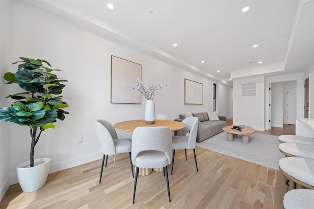 28 Beacon Ave Unit 2, Jersey City, NJ 07306 - dining area featuring recessed lighting and light wood-style floors