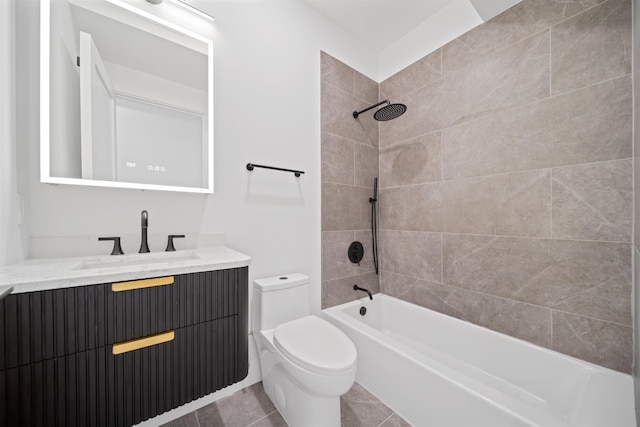 28 Beacon Ave Unit 2, Jersey City, NJ 07306 - full bathroom with vanity, shower / bath combination, and tile patterned floors