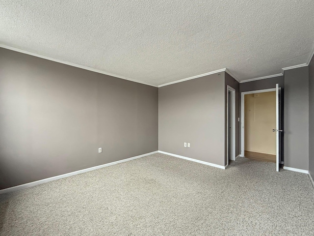 300 Main St Unit 501, Little Falls, NJ 07424 - carpeted spare room with baseboards, ornamental molding, and a textured ceiling