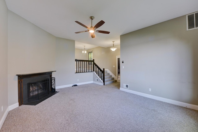 98 Sandpiper Ky, Secaucus, NJ 07094 - unfurnished living room featuring carpet floors and a ceiling fan