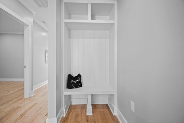 mudroom featuring hardwood / wood-style flooring