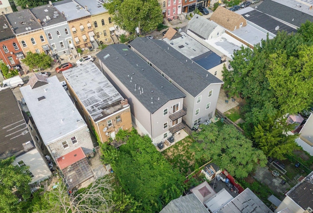 bird's eye view with a residential view