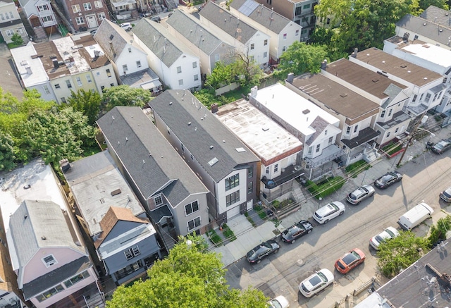 aerial view with a residential view