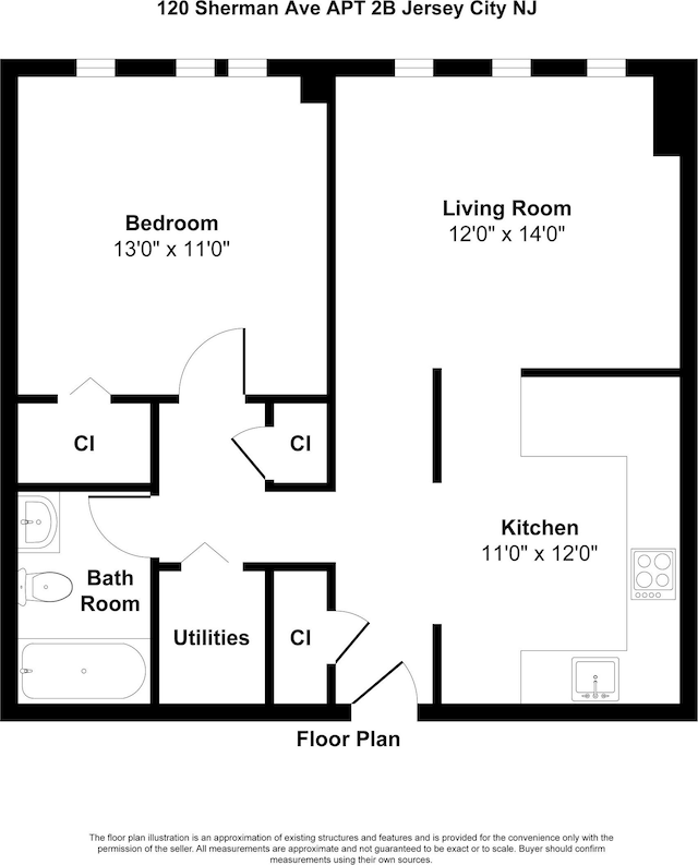 120 Sherman Ave Unit 2B, Jersey City, NJ 07307 - property floor plan