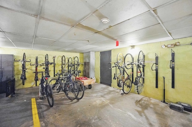 120 Sherman Ave Unit 2B, Jersey City, NJ 07307 - garage featuring concrete block wall