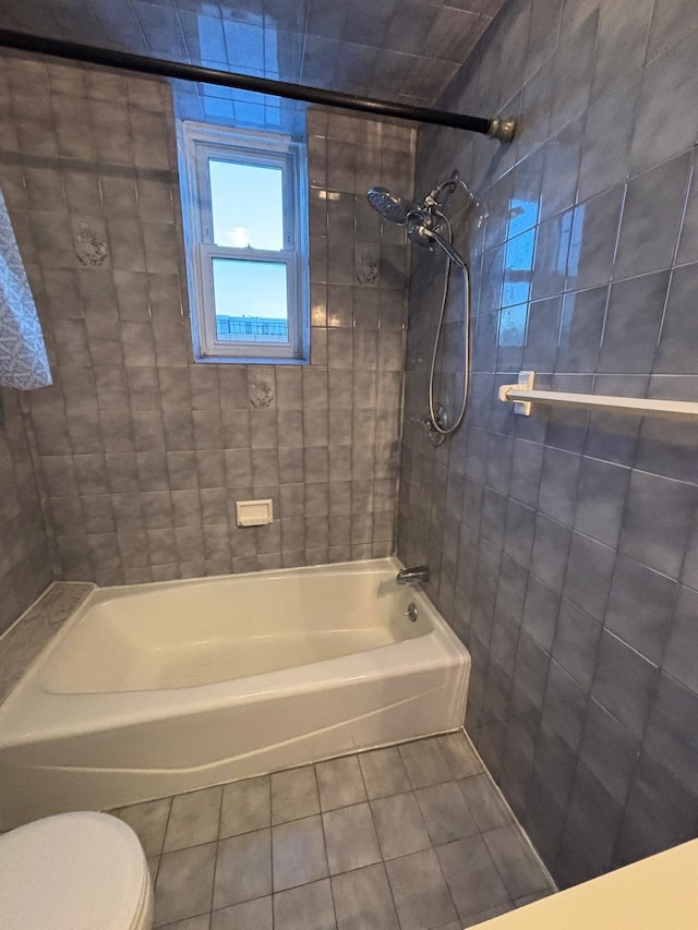 3444 John F Kennedy Blvd Unit 4F, Jersey City, NJ 07307 - full bathroom featuring tile patterned floors, toilet, and shower / tub combination