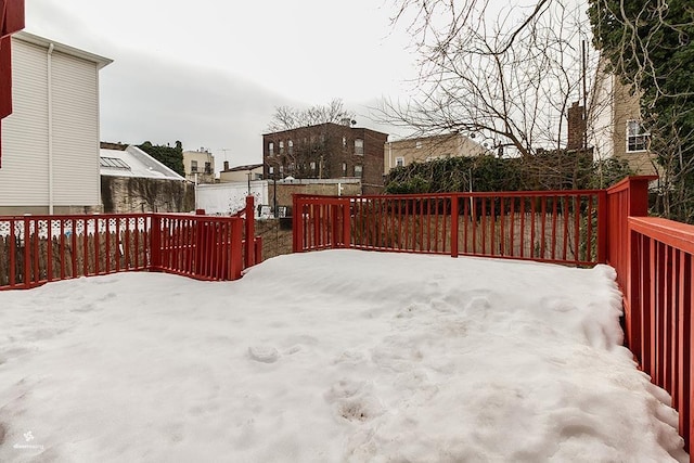 72 W 22nd St, Bayonne, NJ 07002 - snow covered deck with a patio