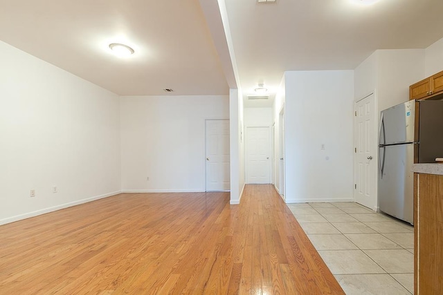 empty room featuring light wood-type flooring