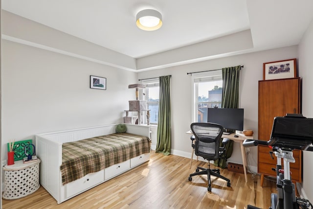 609 Jefferson St Unit 4D, Hoboken, NJ 07030 - bedroom featuring wood finished floors and a desk