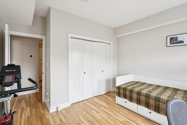 609 Jefferson St Unit 4D, Hoboken, NJ 07030 - bedroom with light wood finished floors and a closet