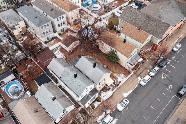 aerial view featuring a residential view