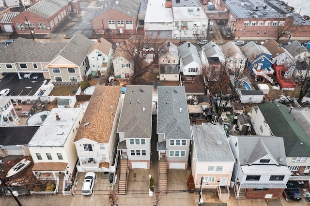 aerial view with a residential view