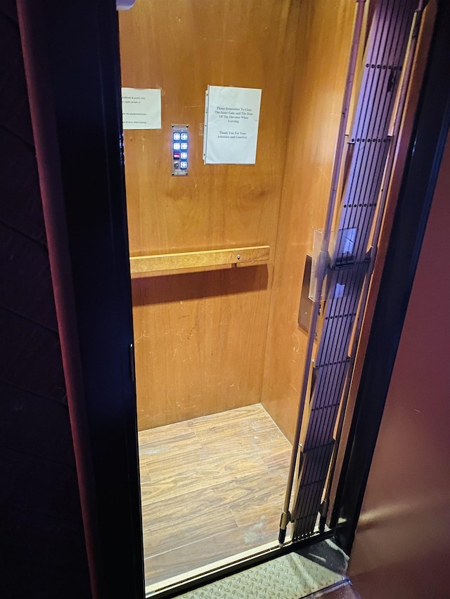 interior details featuring elevator