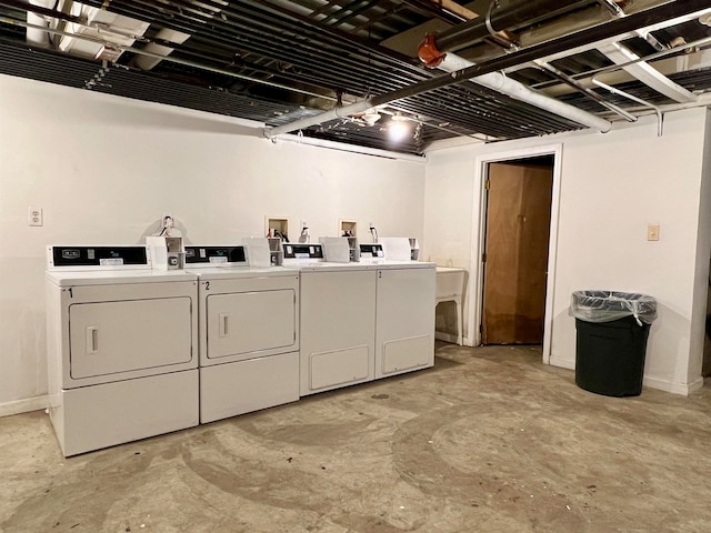 laundry room with separate washer and dryer