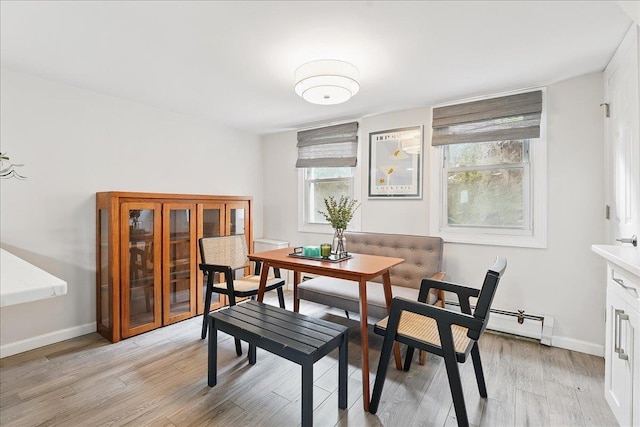 221 Terrace Ave, Jersey City, NJ 07307 - dining space with light wood finished floors and baseboards