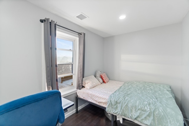 225 Freeman Ave, Jersey City, NJ 07306 - bedroom with recessed lighting, visible vents, baseboards, and wood finished floors