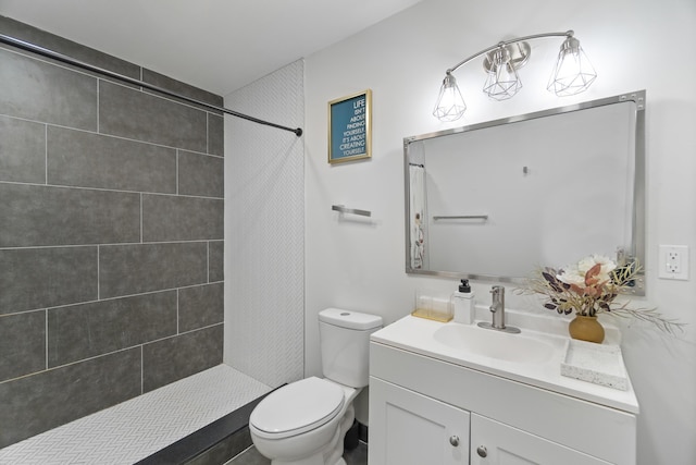 225 Freeman Ave, Jersey City, NJ 07306 - full bathroom featuring toilet, vanity, and a tile shower