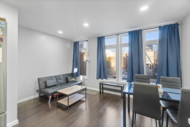 225 Freeman Ave, Jersey City, NJ 07306 - interior space with recessed lighting, baseboards, and wood finished floors
