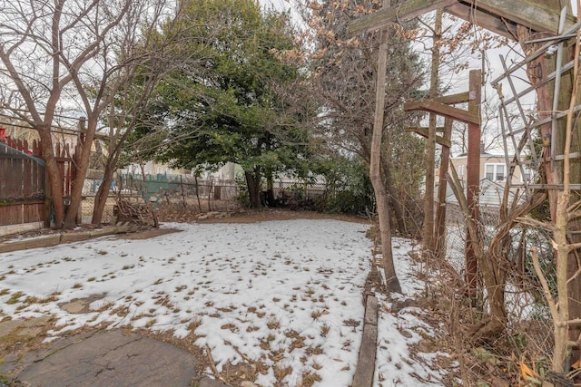 view of snowy yard