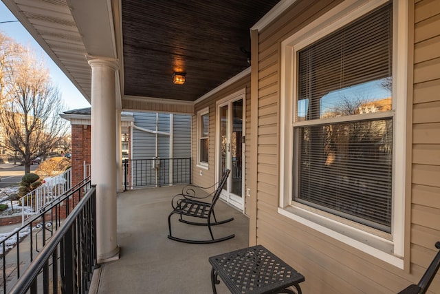 balcony with covered porch